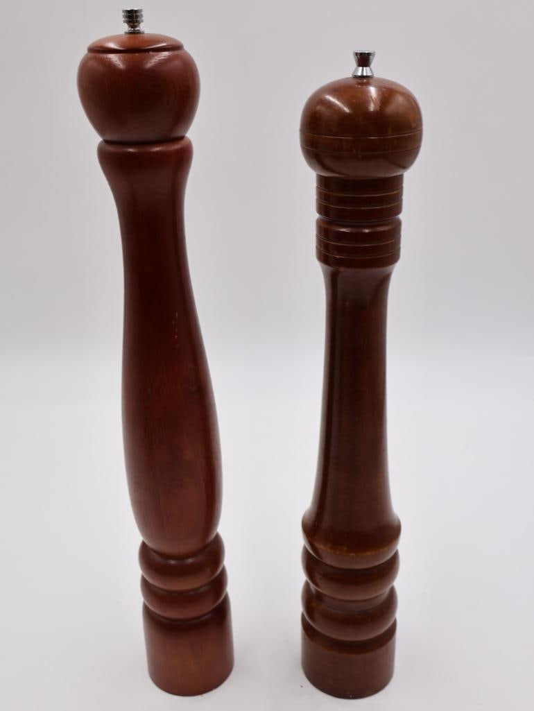 Collection of Wood Salt and Pepper Grinders - 11