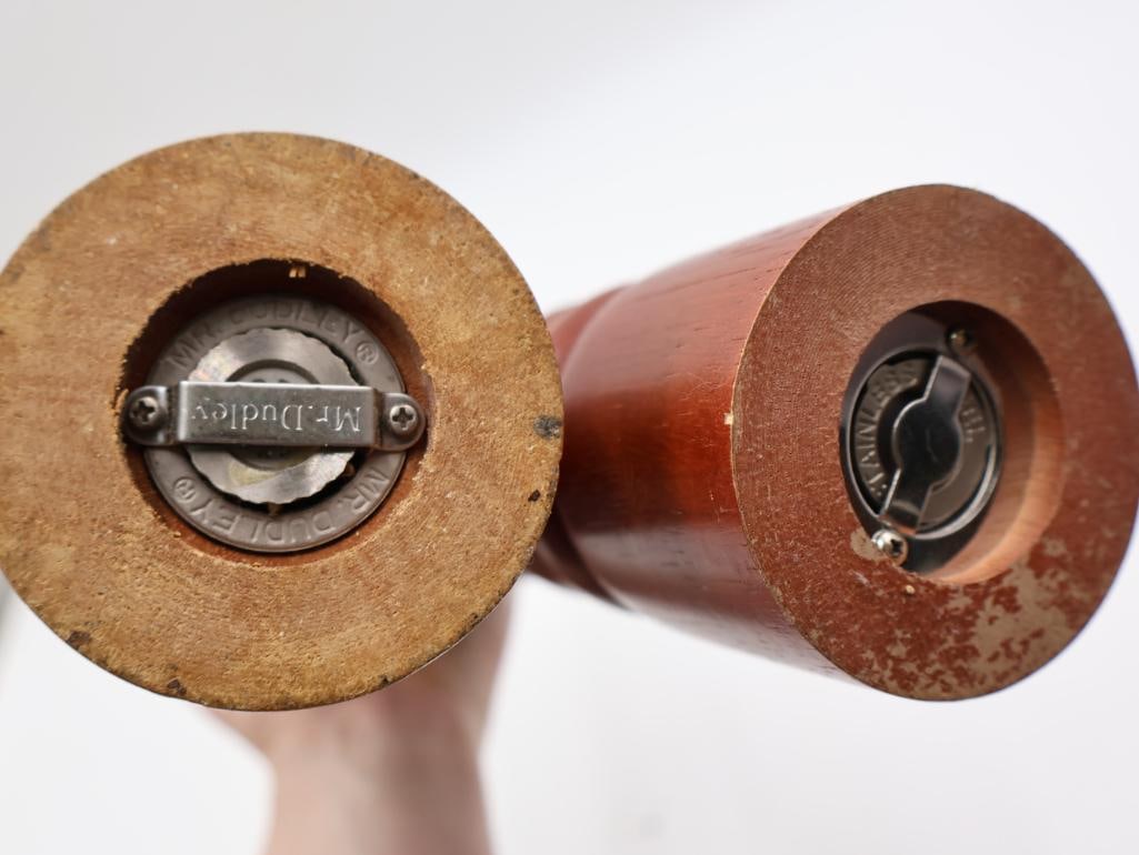Collection of Wood Salt and Pepper Grinders - 12
