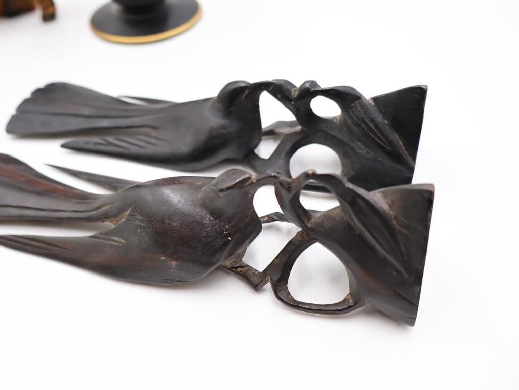 Vintage Stoneware and Wood Decor - 10