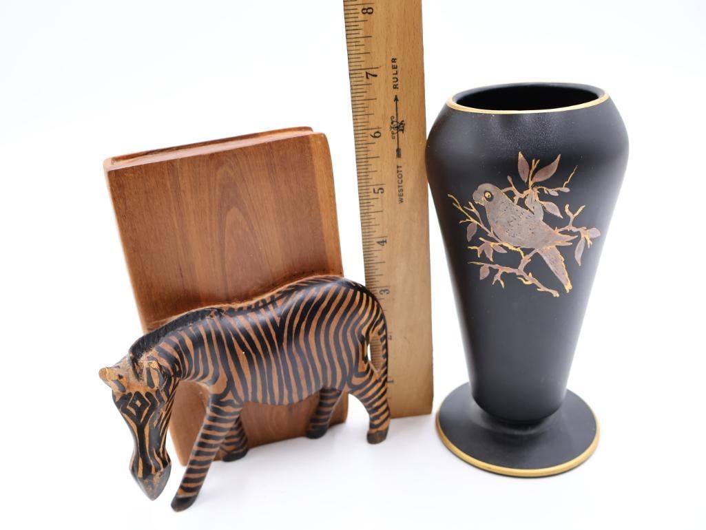 Vintage Stoneware and Wood Decor - 11