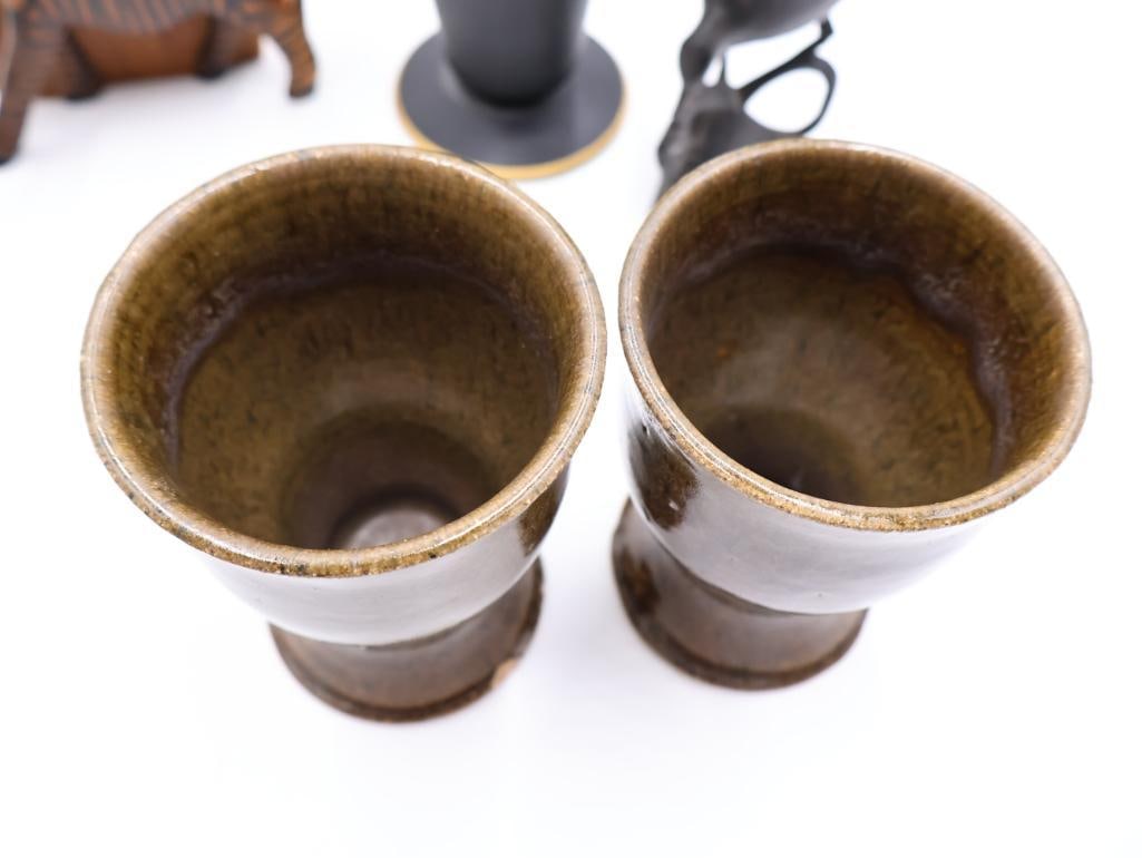 Vintage Stoneware and Wood Decor - 7