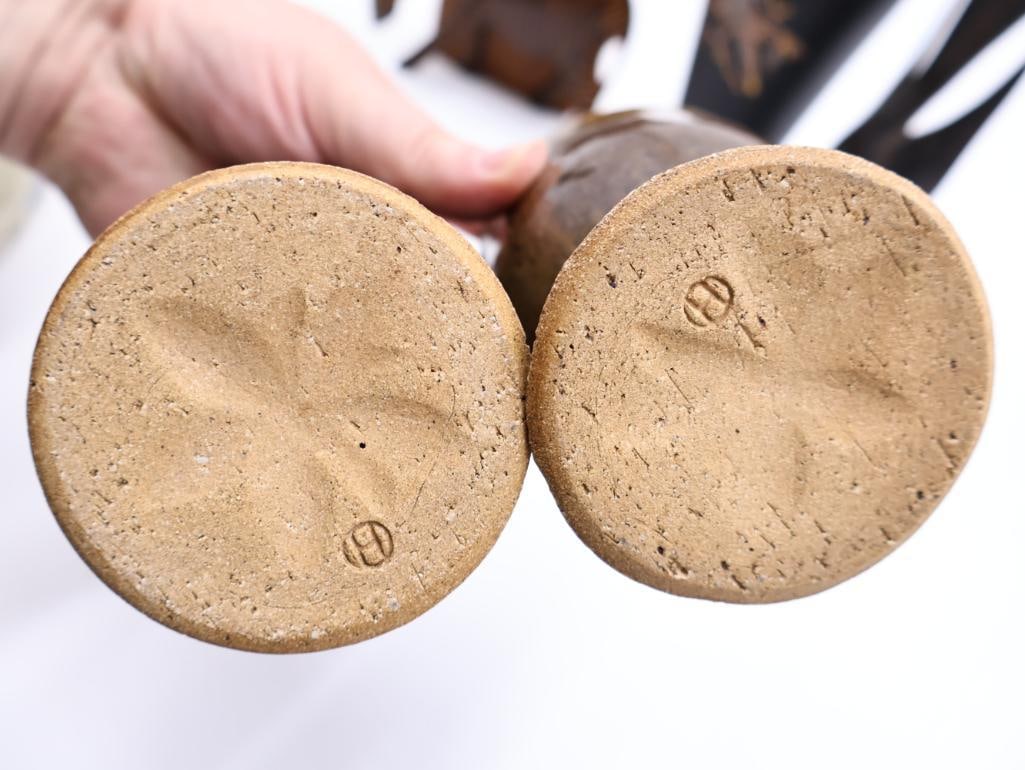 Vintage Stoneware and Wood Decor - 8