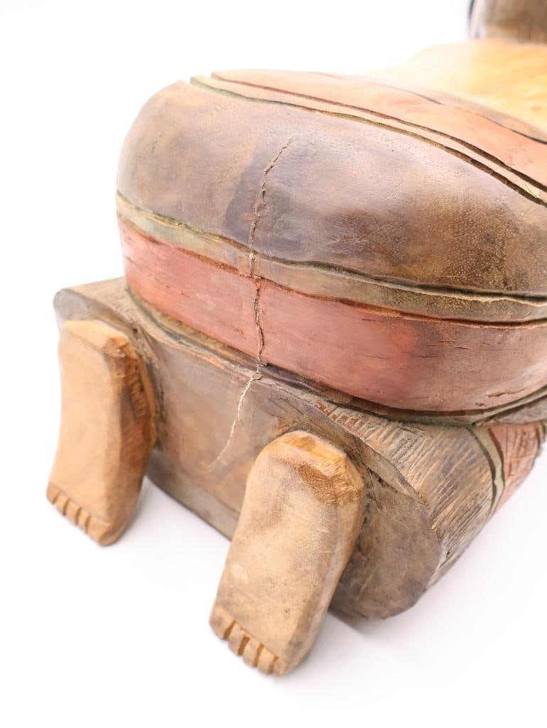 Reproduction Wood Girl Opium Pillow - 7