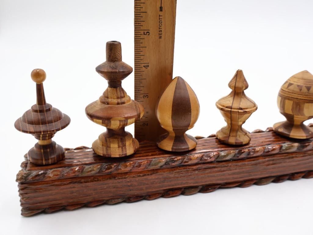 Unique WoodTurning Finial Display/Sample Board - 4