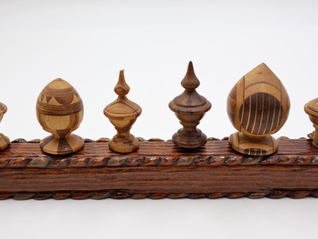 Unique WoodTurning Finial Display/Sample Board - 5