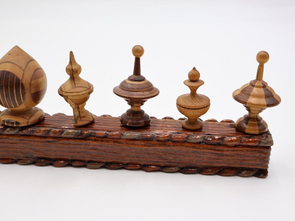 Unique WoodTurning Finial Display/Sample Board - 6
