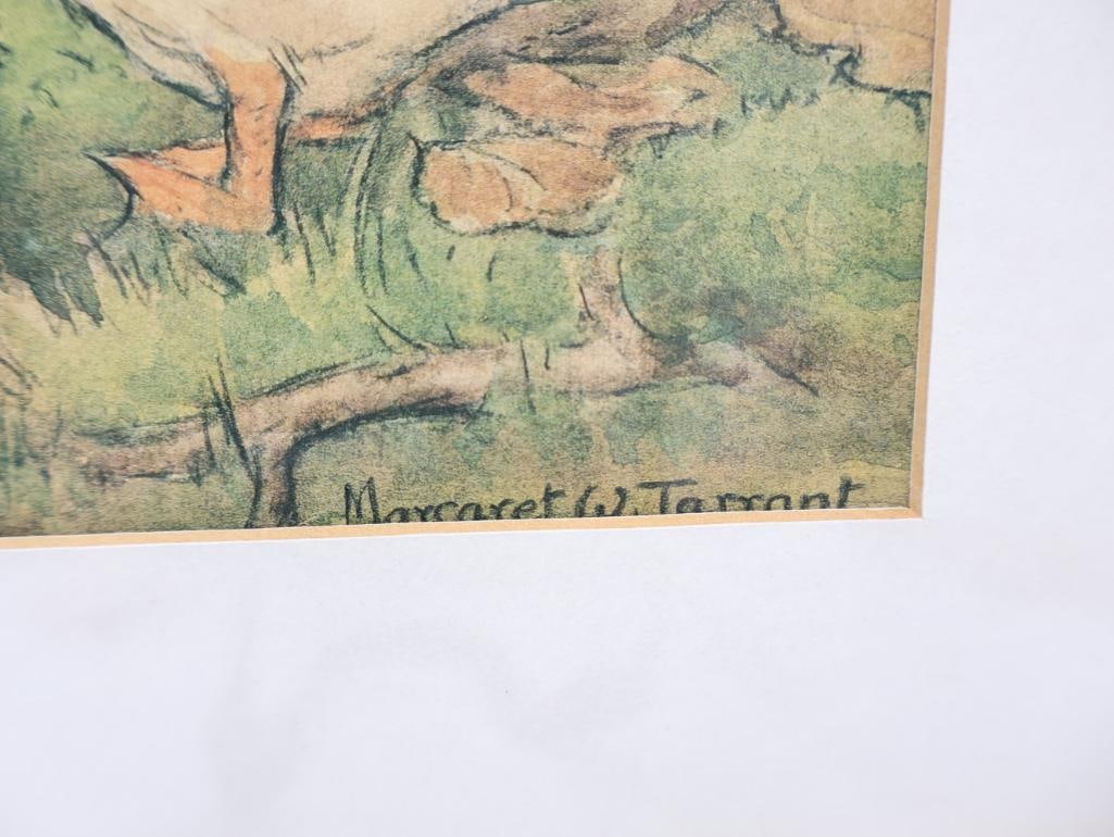 Floral Framed Vintage 'Woodland Hospital' Print by Margaret Winifred Tarrant - 3