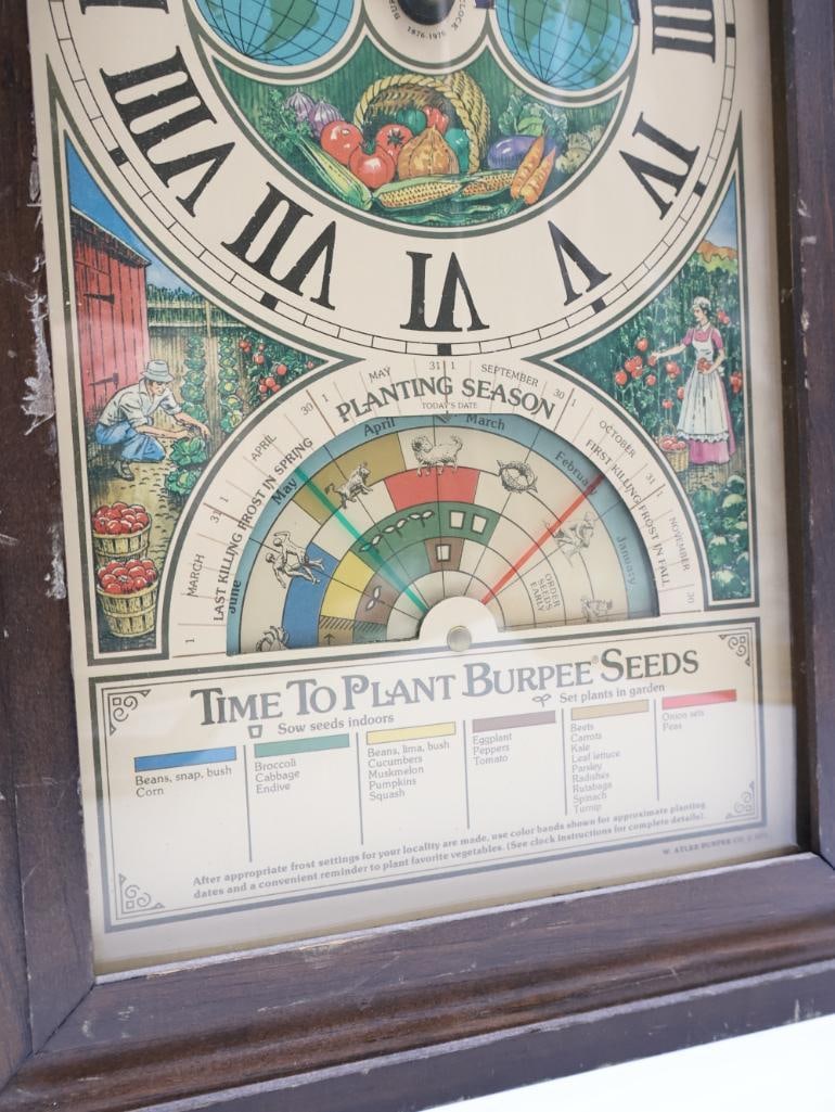 Vintage Gardener's Burpee Seeds 'Time to Plant' Centennial Electric Clock - 7