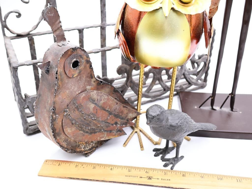 Collection of Metal Decor Including Birds - 2