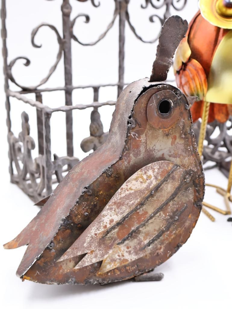 Collection of Metal Decor Including Birds - 3