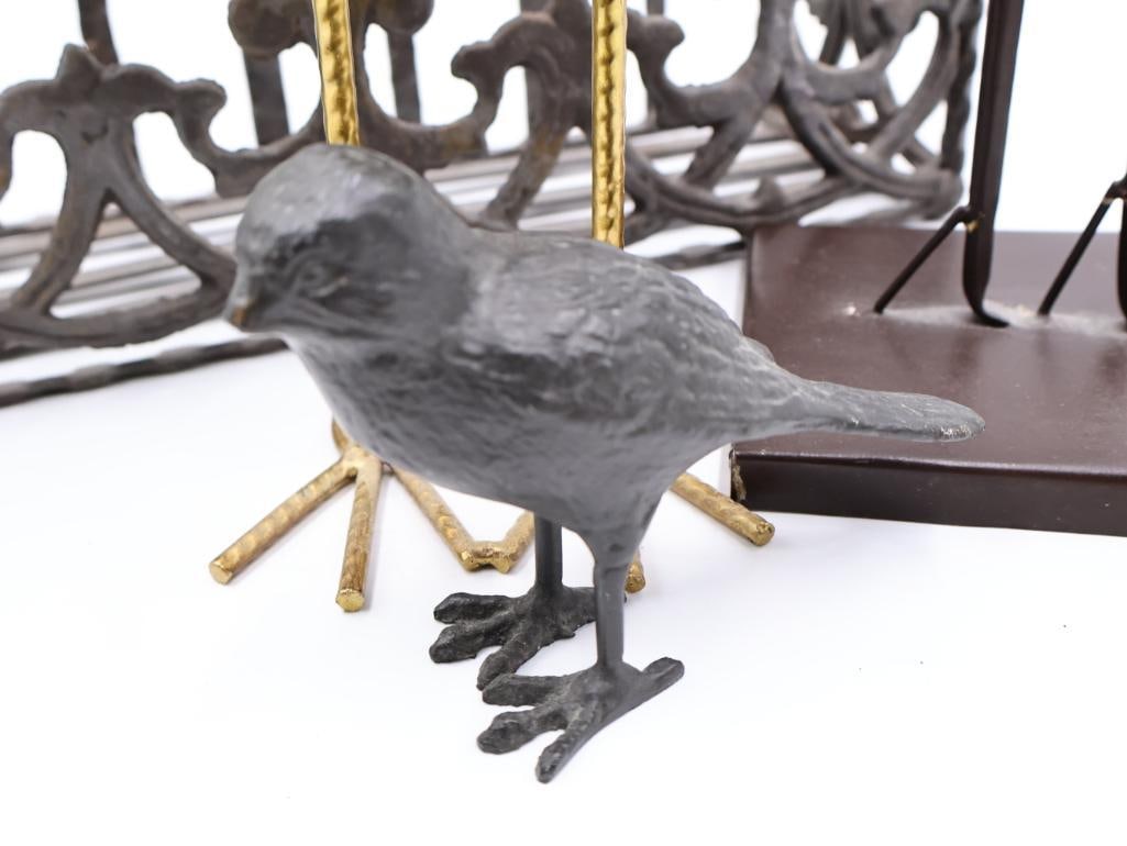 Collection of Metal Decor Including Birds - 5