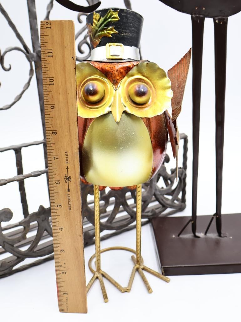 Collection of Metal Decor Including Birds - 7