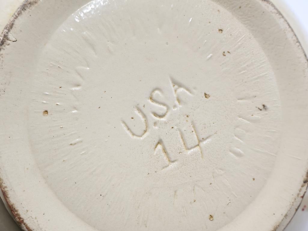 Antique Large Stoneware Mixing Bowl - 7