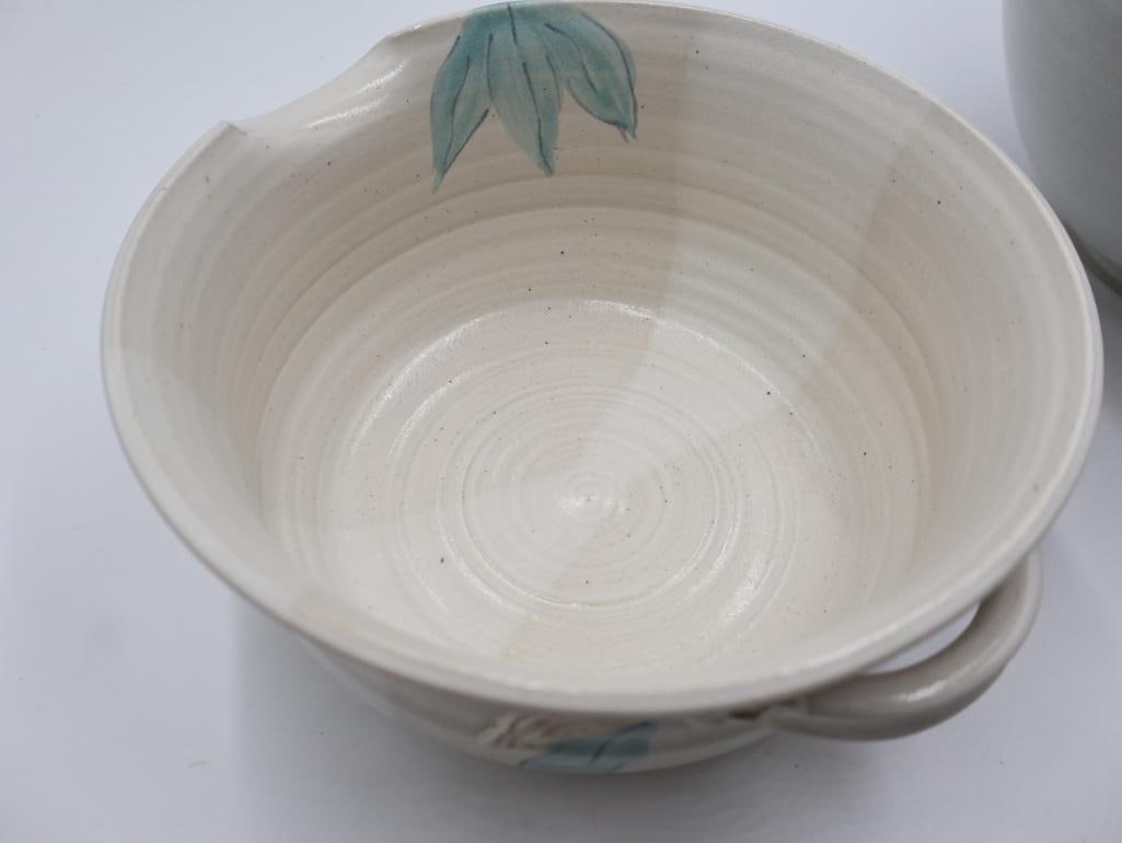 Two Stoneware Artisan Made Bowls - 6