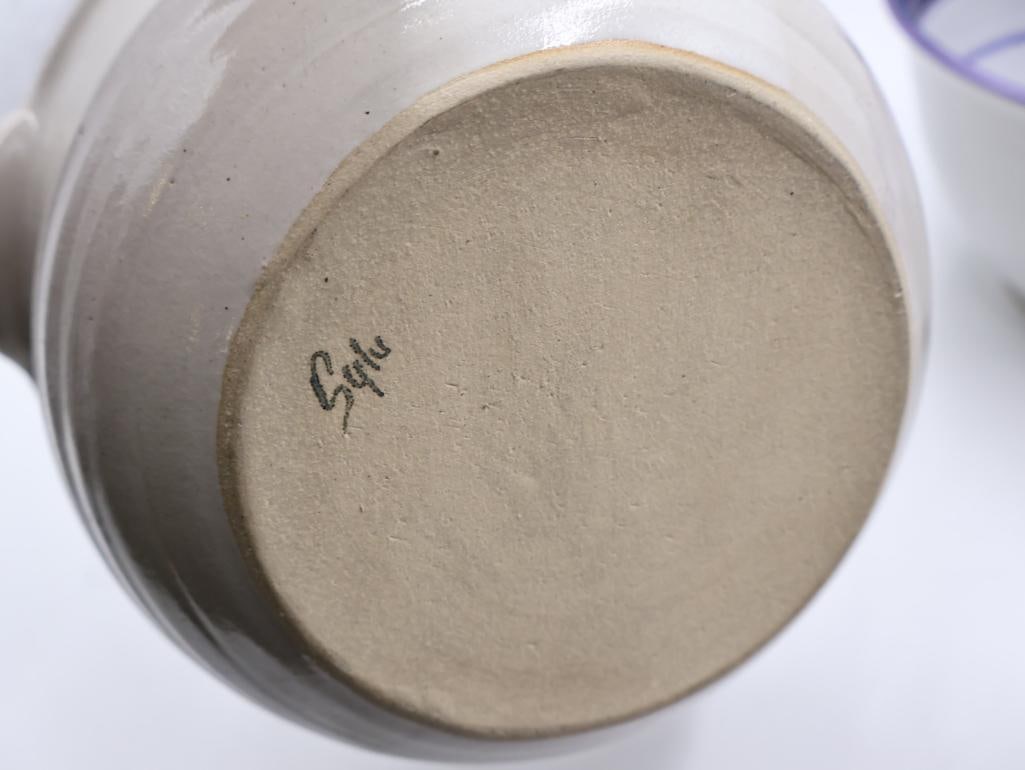 Two Stoneware Artisan Made Bowls - 7