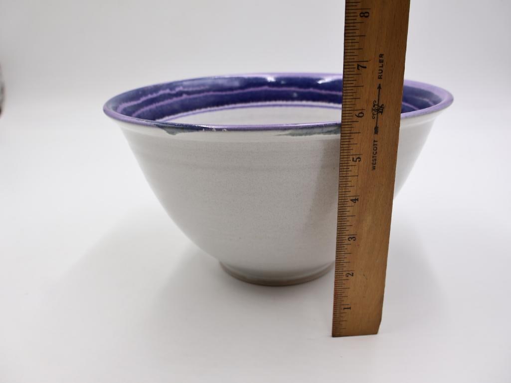 Two Stoneware Artisan Made Bowls - 8
