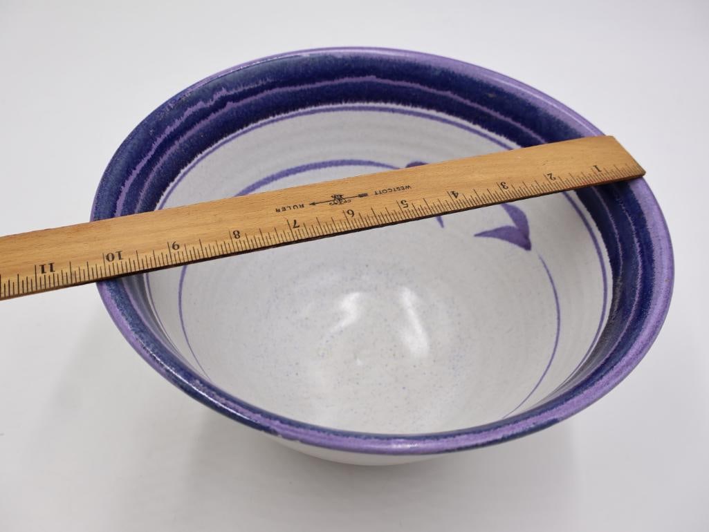 Two Stoneware Artisan Made Bowls - 9