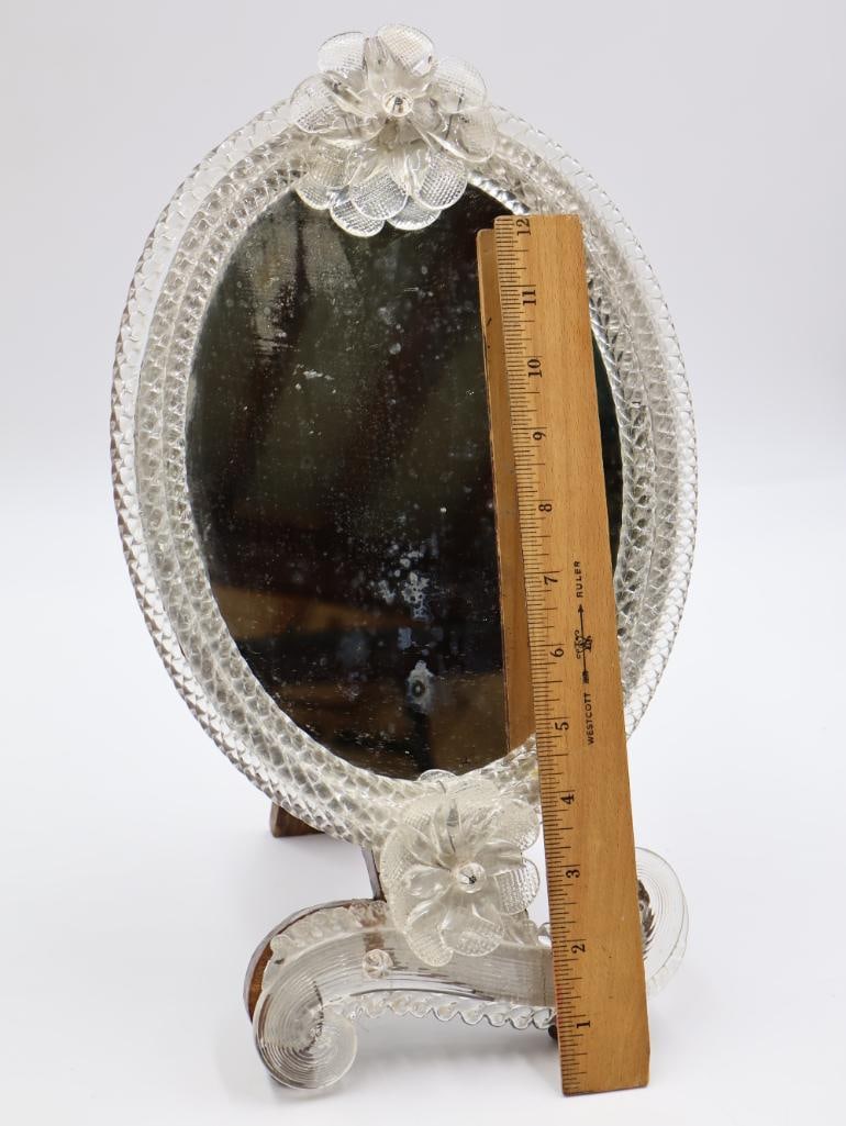 Vintage Venetian Glass Table Top Mirror - 2