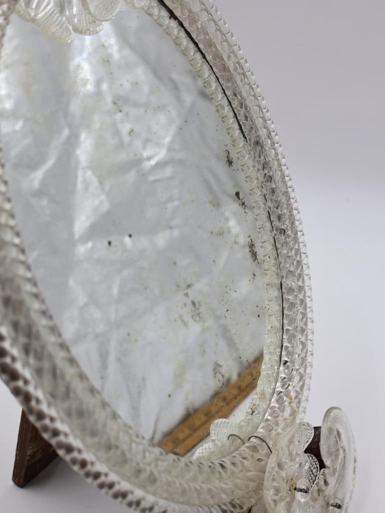 Vintage Venetian Glass Table Top Mirror - 5