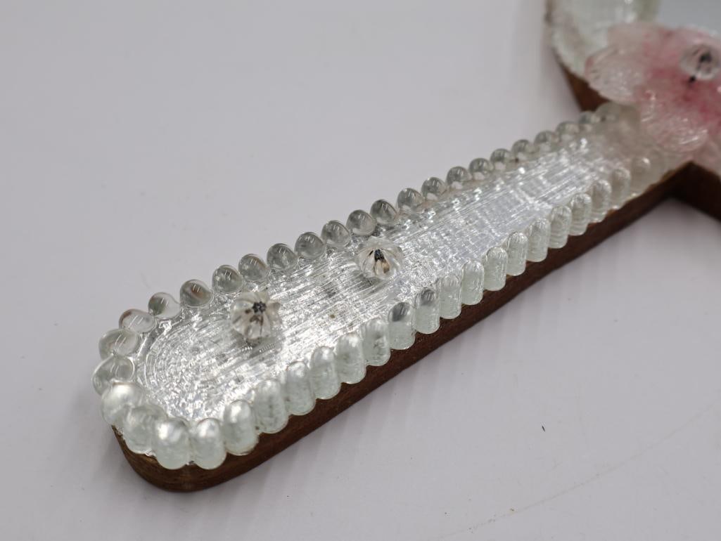 Vintage Venetian Glass Hand Mirror - 3