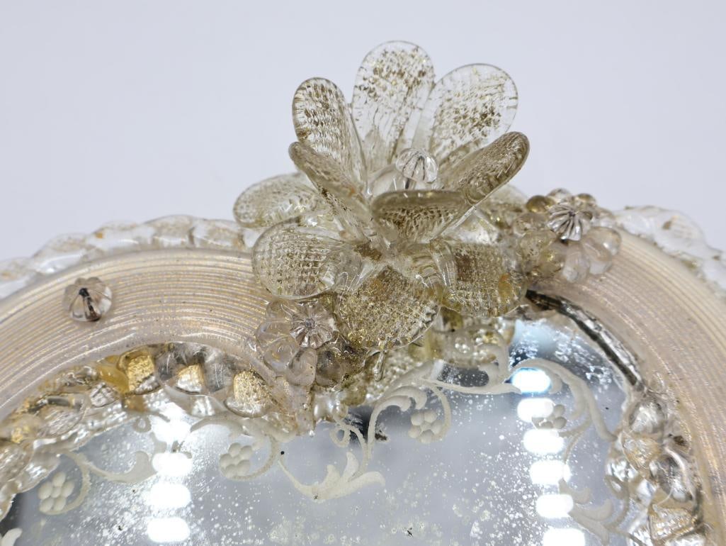 Vintage Venetian Ornate Glass Table Top Mirror - 5