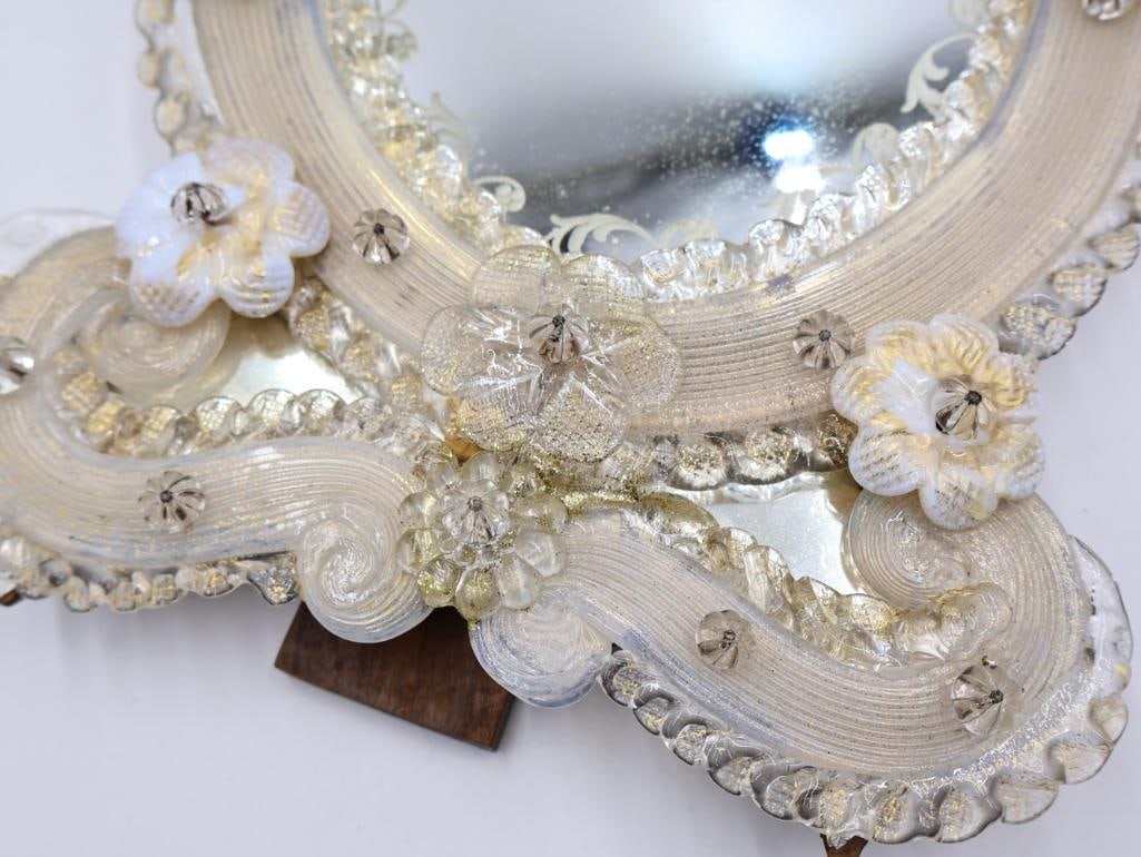 Vintage Venetian Ornate Glass Table Top Mirror - 7