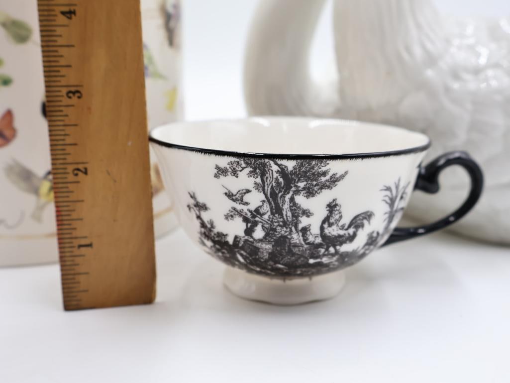 Cottage Decor Including Pair of Swan Planter - 3