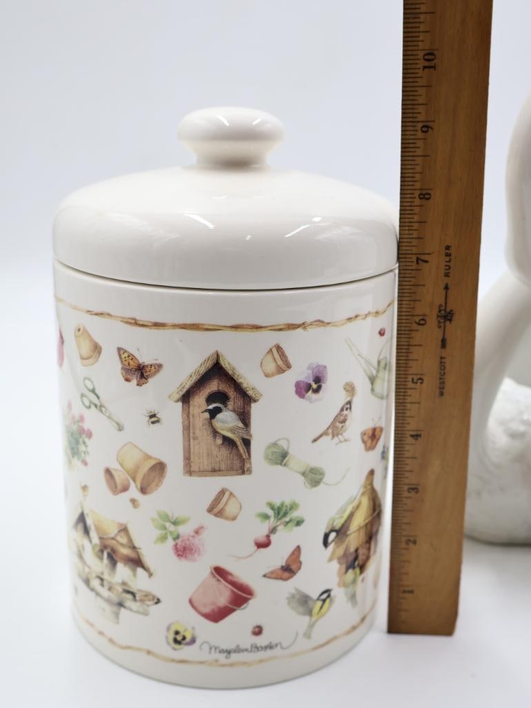 Cottage Decor Including Pair of Swan Planter - 5