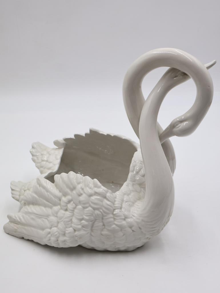 Cottage Decor Including Pair of Swan Planter - 9