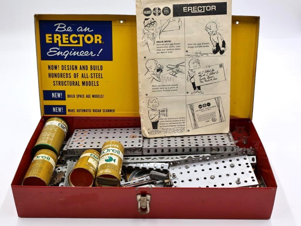 Vintage A.C. Gilbert Erector Engineer Toy Set: 1950's Erector Automatic Radar-Scope Set No. 10042