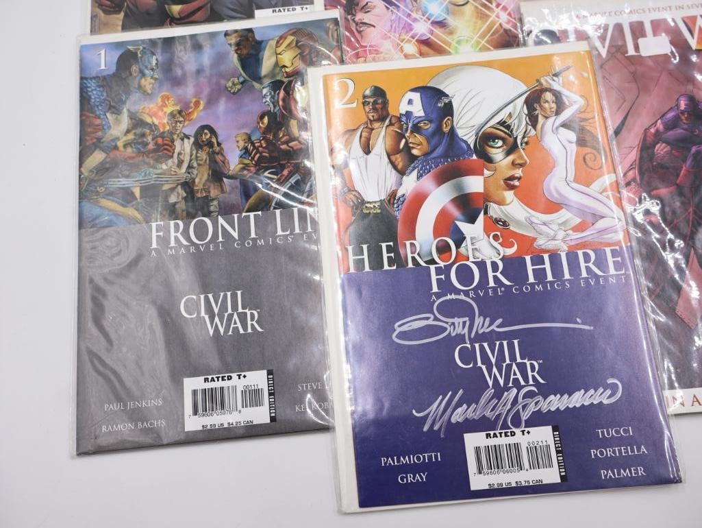 Civil War Series Comics including Signed Issue and More - 4