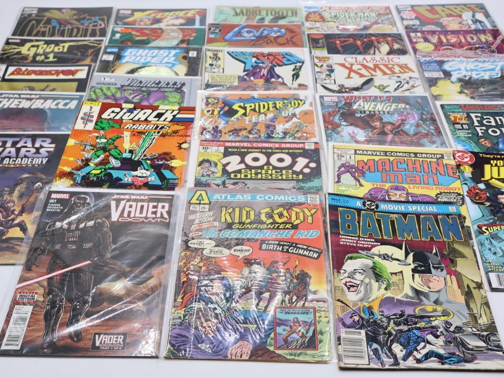 Various #1 Comics: First issue comics featuring the likes of Star Wars Vader Down, Batman Movie Special, Groot, Gambit, Bloodshot, G.I. Jack Rabbits, 2001: A Space Odyssey and more