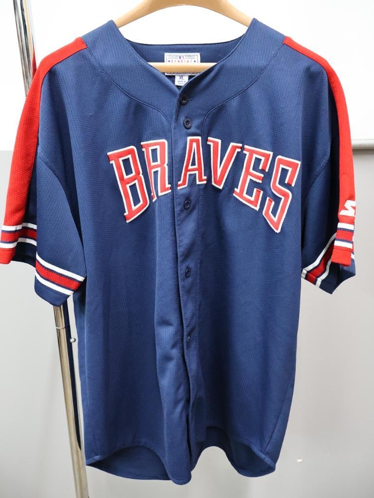 Magic Johnson Jersey, Braves Jersey, and Bulldogs Windbreaker - 10