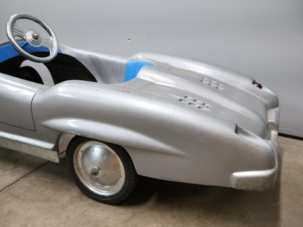 Vintage Silver Mercedes Pedal Car - 13