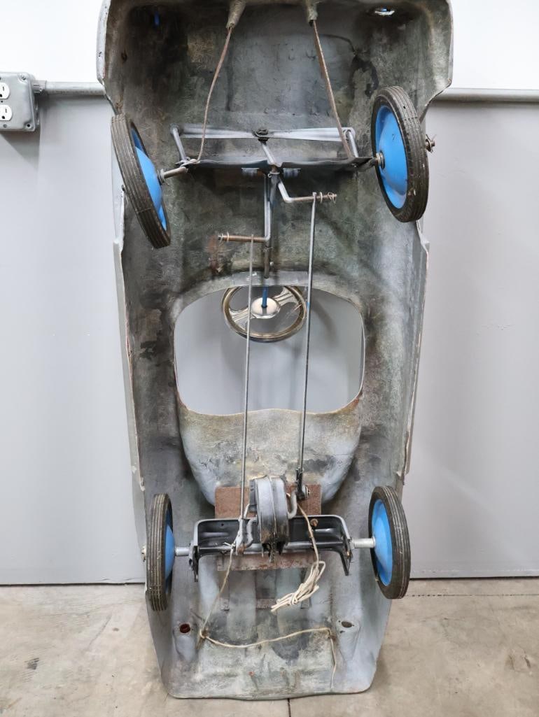 Vintage Silver Mercedes Pedal Car - 14