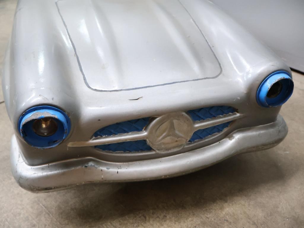 Vintage Silver Mercedes Pedal Car - 4