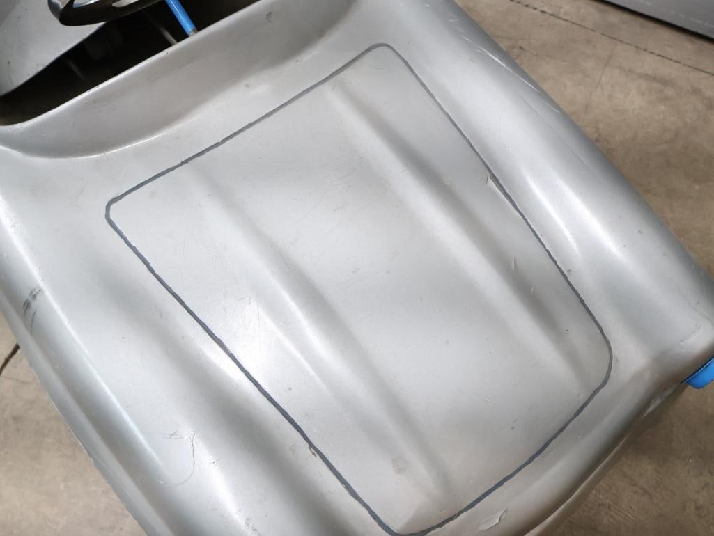 Vintage Silver Mercedes Pedal Car - 5