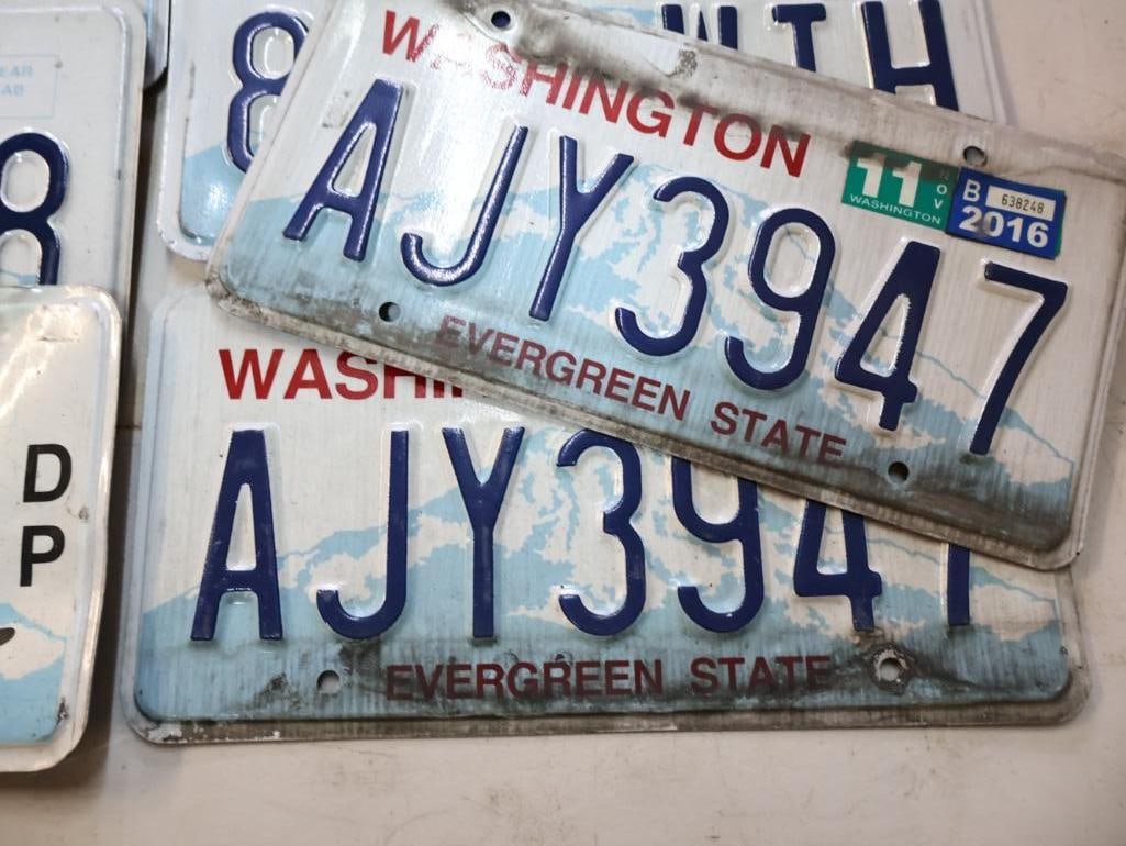 Collection of Washington License Plates - 2