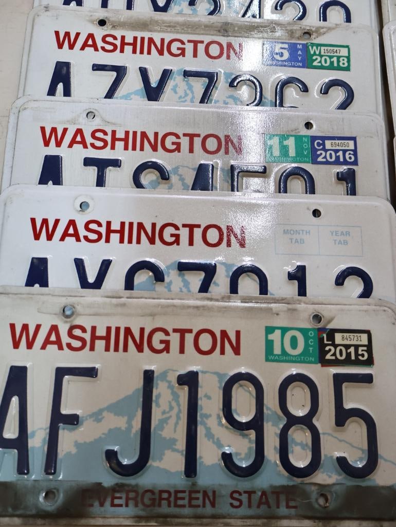 Collection of Washington License Plates - 7