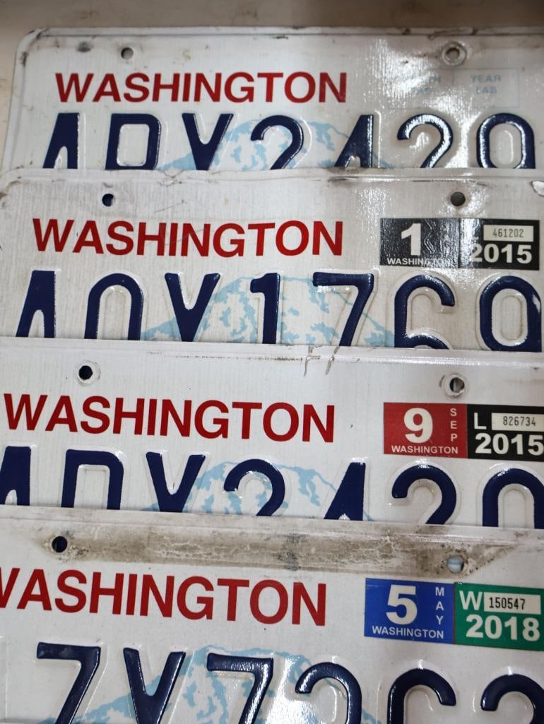 Collection of Washington License Plates - 8