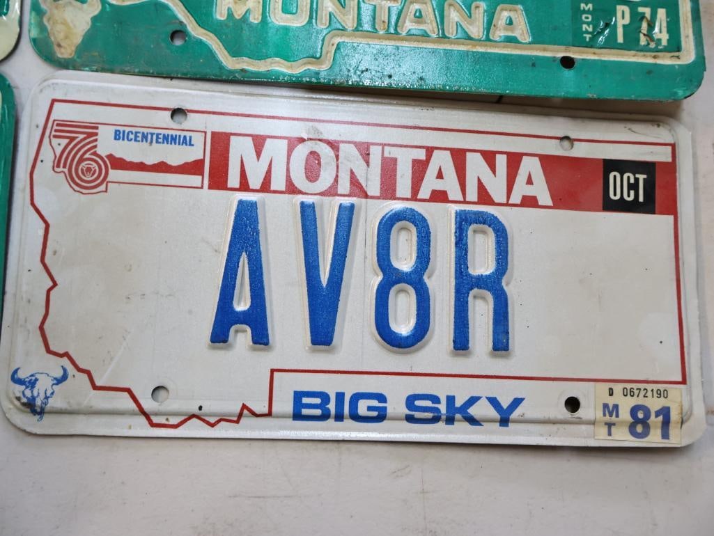 Four Montana License Plates - 4