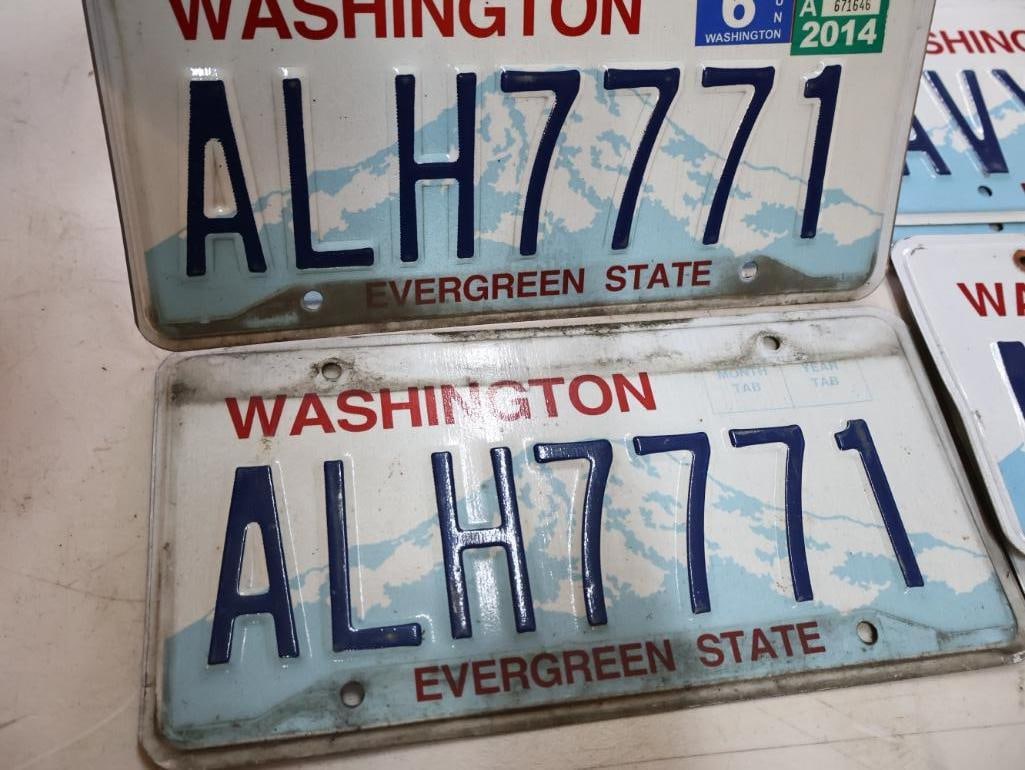 Collection of Washington Matched Pairs License Plates - 4