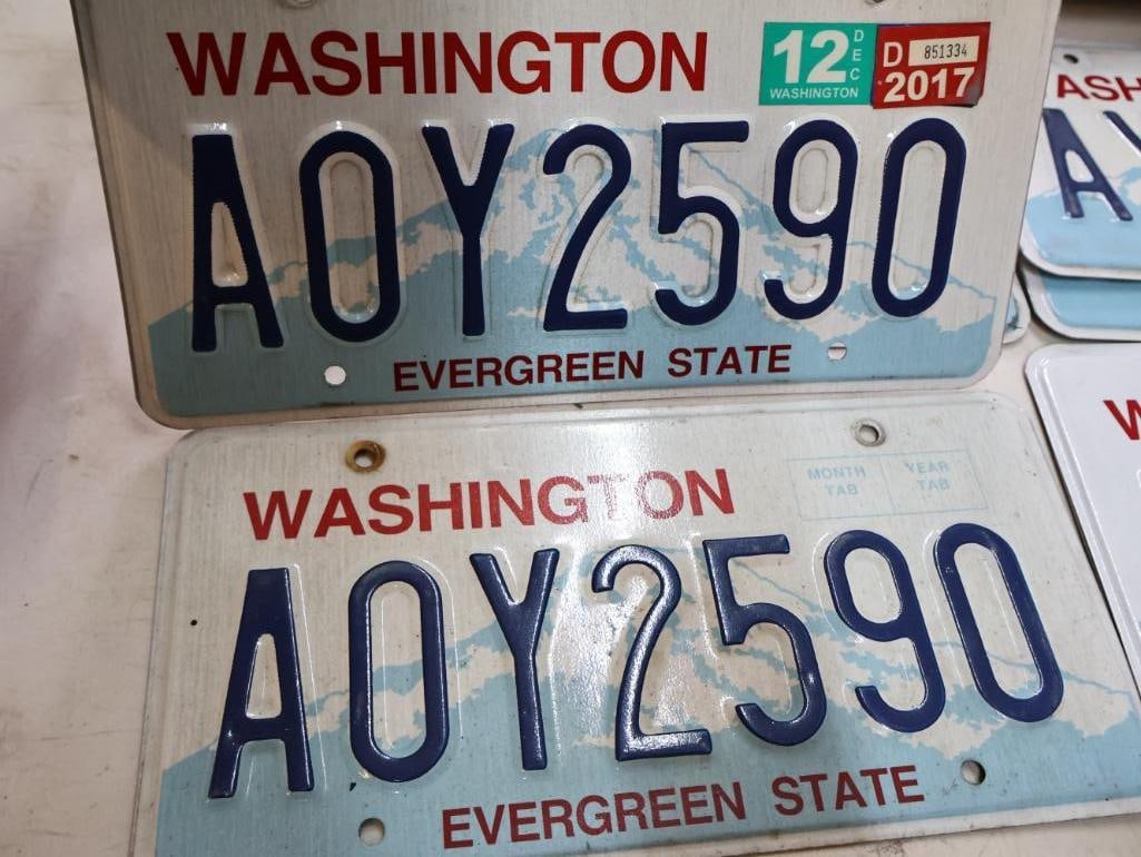 Collection of Washington Matched Pairs License Plates - 5