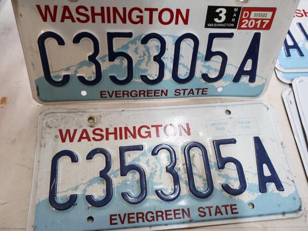 Collection of Washington Matched Pairs License Plates - 6
