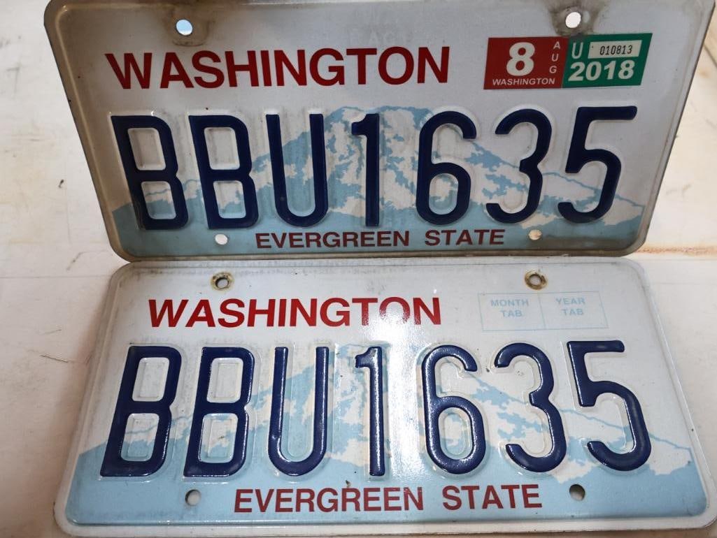 Collection of Washington Matched Pairs License Plates - 7