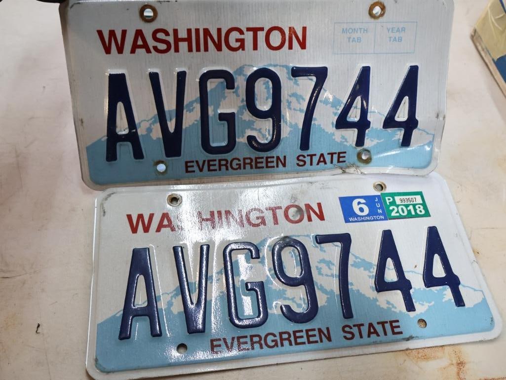 Collection of Washington Matched Pairs License Plates - 8