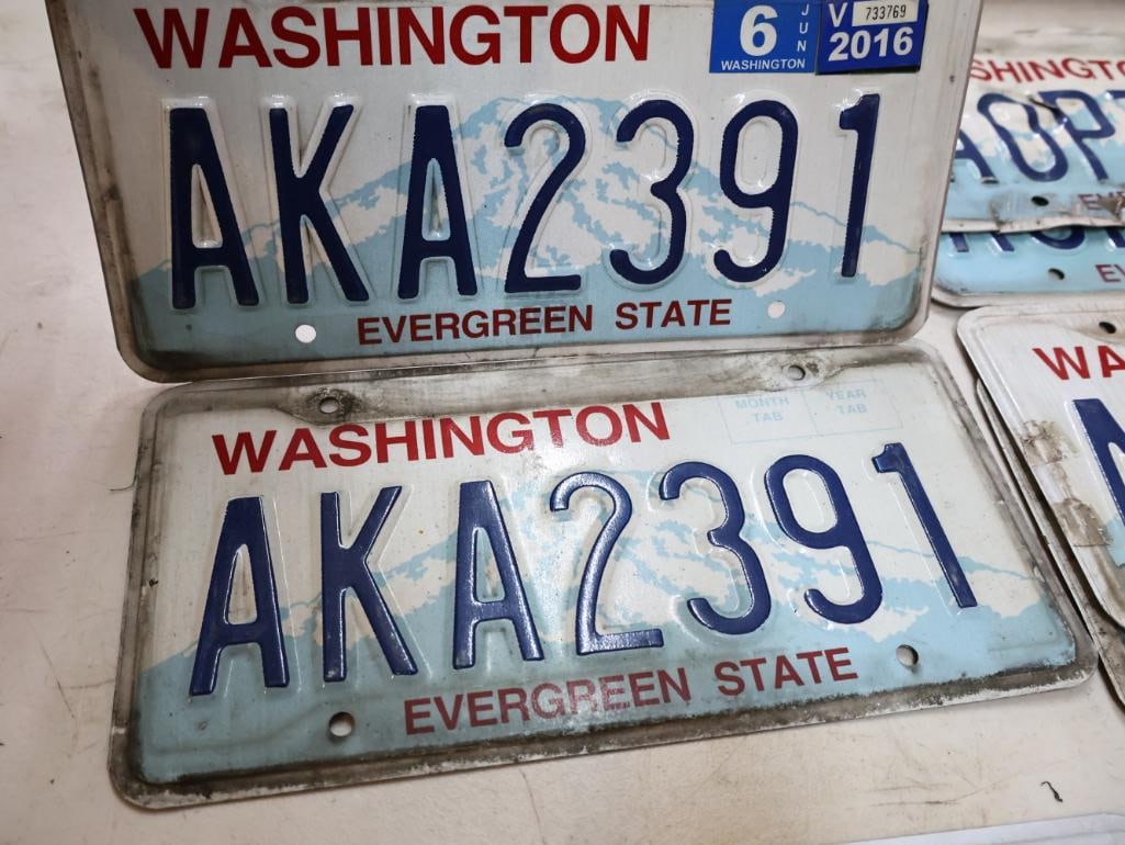 Collection of Washington Matched Pairs License Plates - 3