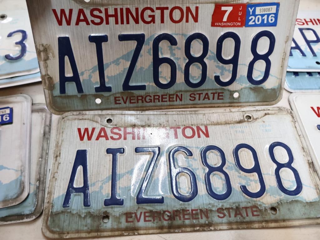 Collection of Washington Matched Pairs License Plates - 6