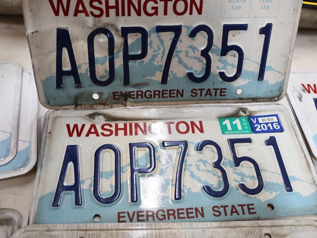 Collection of Washington Matched Pairs License Plates - 7