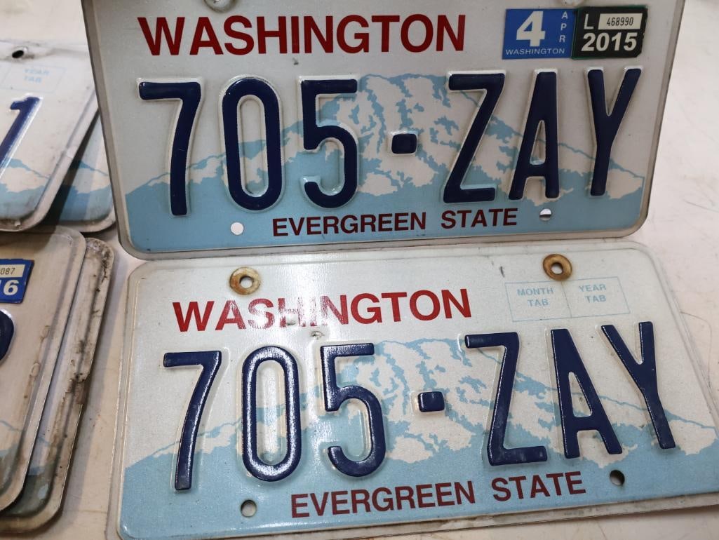 Collection of Washington Matched Pairs License Plates - 9